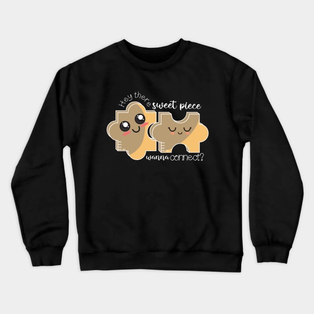 Jigsaw puzzle pickup line Crewneck Sweatshirt by Mey Designs